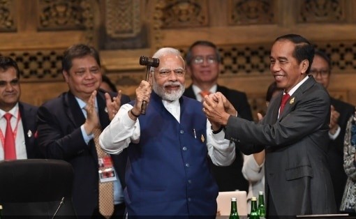 India will work to promote universal sense of one-ness as G20 President: PM.(photo:Twitter)